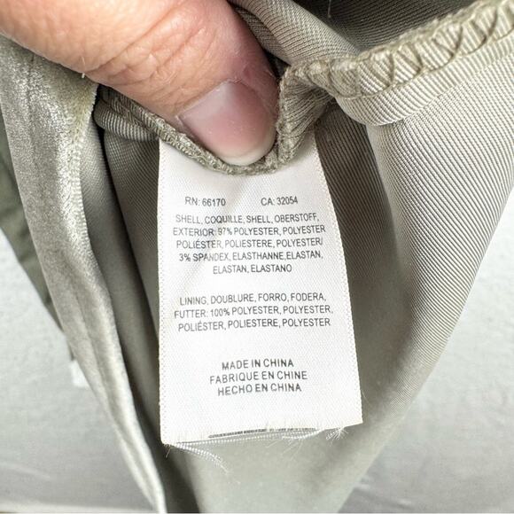 Jenny Yoo Anthro BHLDN Ellis Flutter-Sleeve Open-Back Velvet Gown Green Sz 10 - Picture 14 of 14